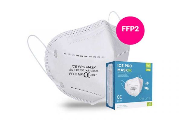 ICE PRO MASK FFP2 Atemschutzmaske CE2841 20 Stk. günstig kaufen im Hygienevertrieb Ullrich Onlineshop