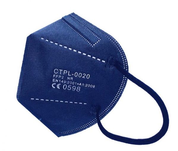 CTPL FFP2 NR Maske mit CE0598 - dunkelblau - einzeln verpackt