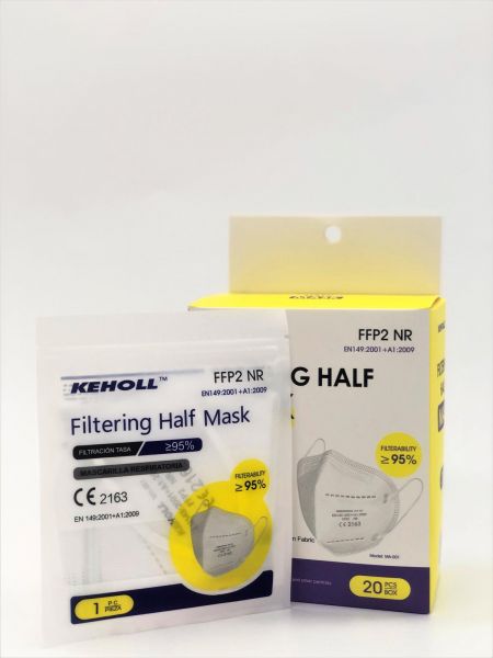 KEHOLL FFP2 Atemschutzmaske CE2163 - weiß - einzeln verpackt