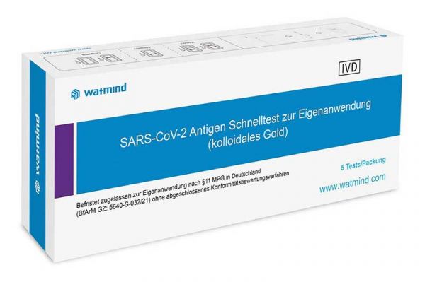 Watmind SARS-Cov-2 Antigen Schnelltest zur Eigenanwendung - 5er Pack online kaufen