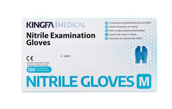 KingFa Medical medizinische Nitril Handschuhe blau KAT III EN455