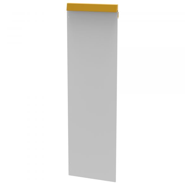 Vermop Tür mit Griffleiste, schmal „Platinum White“ links, gelb