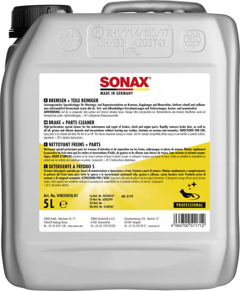 SONAX Bremsen+TeileReiniger 5l