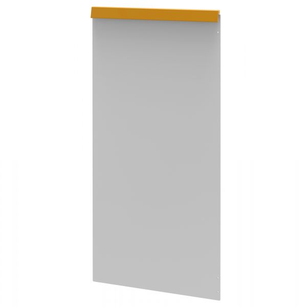 Vermop Tür mit Griffleiste „Platinum White“ rechts, gelb
