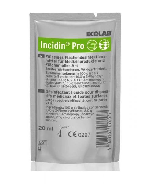 Ecolab Incidin Pro 400 x 20ml Flächendesinfektion Dosierbeutel